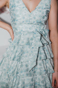 Angel Mini Dress - Green Flowers