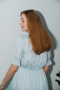 Sophie Mini Dress - Blue Waves
