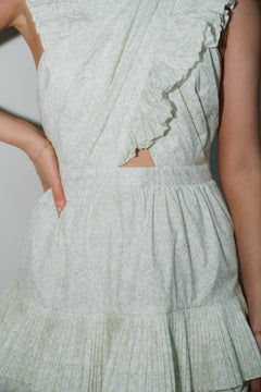 Fay Frill Mini Dress - Floral Mist Mint