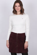 Stretch Cotton Cable Crew - Eggshell - GANT - Gensere - VILLOID.no
