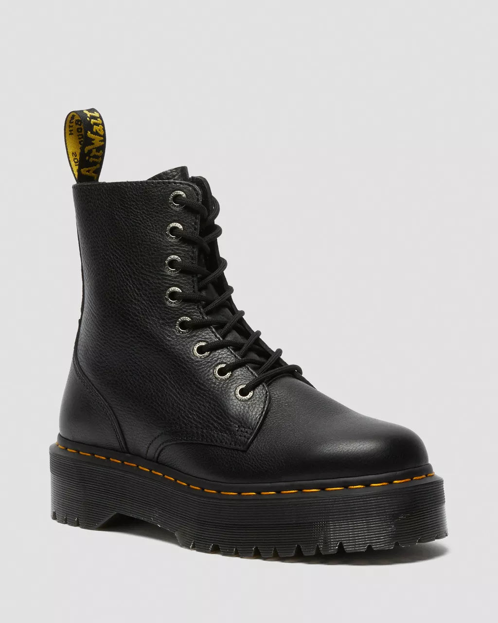 Jadon III Pisa Leather Platform Boots - Black