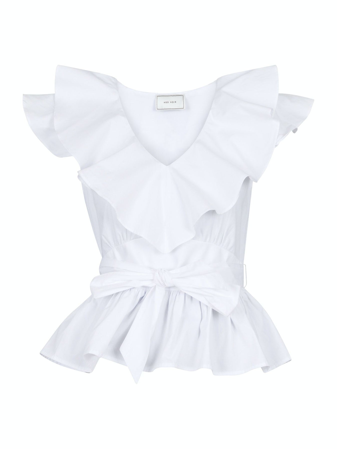 Joseline Poplin Top - White