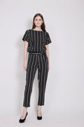 Stripes Jumpsuit - Black - Creative Collective - Jumpsuits - VILLOID.no