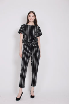 Stripes Jumpsuit - Black - Creative Collective - Jumpsuits - VILLOID.no