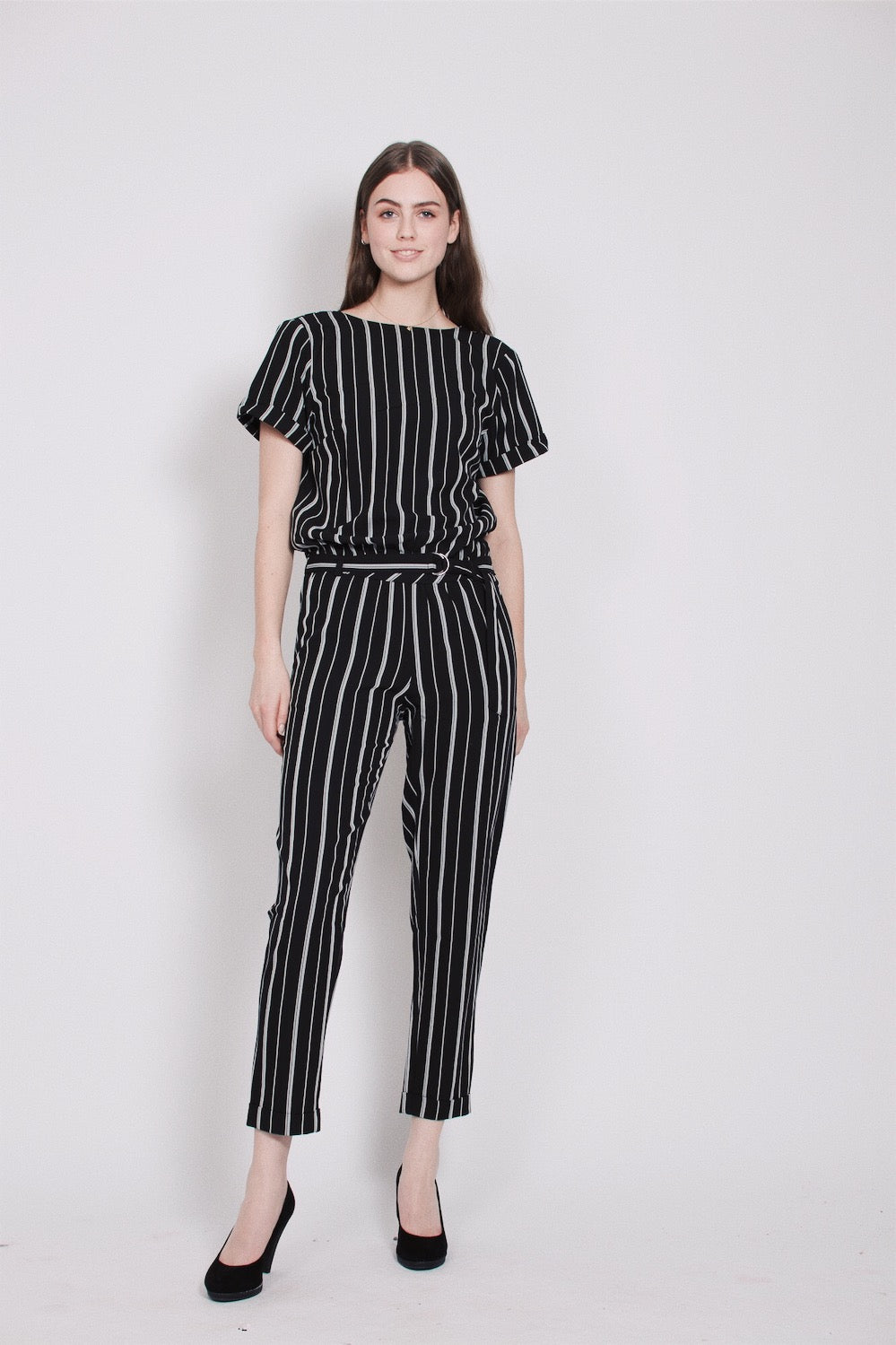 Stripes Jumpsuit - Black - Creative Collective - Jumpsuits - VILLOID.no