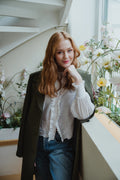 New Sasja Wool Coat - Ivy Green Melange