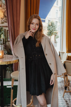 New Tama Handmade Wool Coat - Sandshell Melange