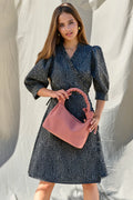 Kamila Frill Dress - Svart