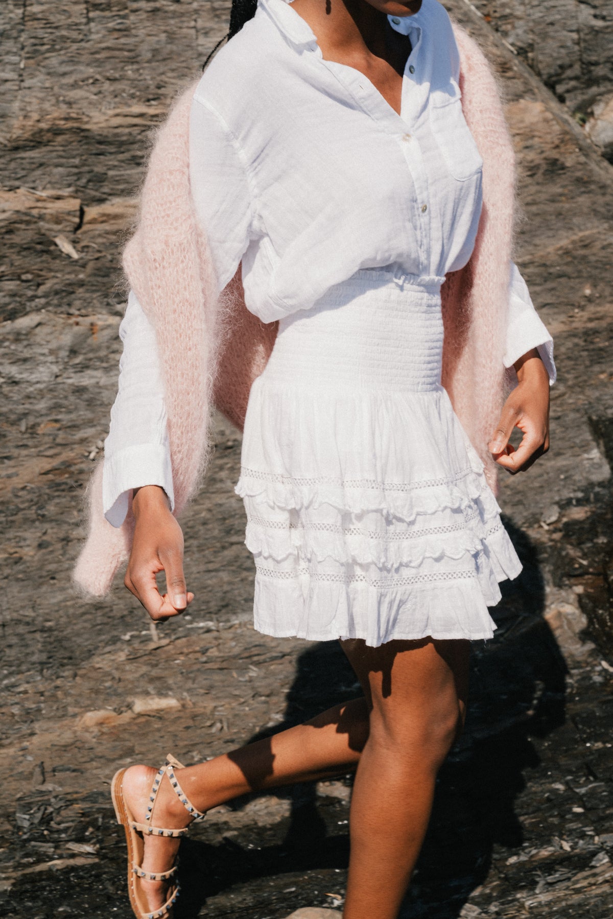 Sol Cotton Skirt - White