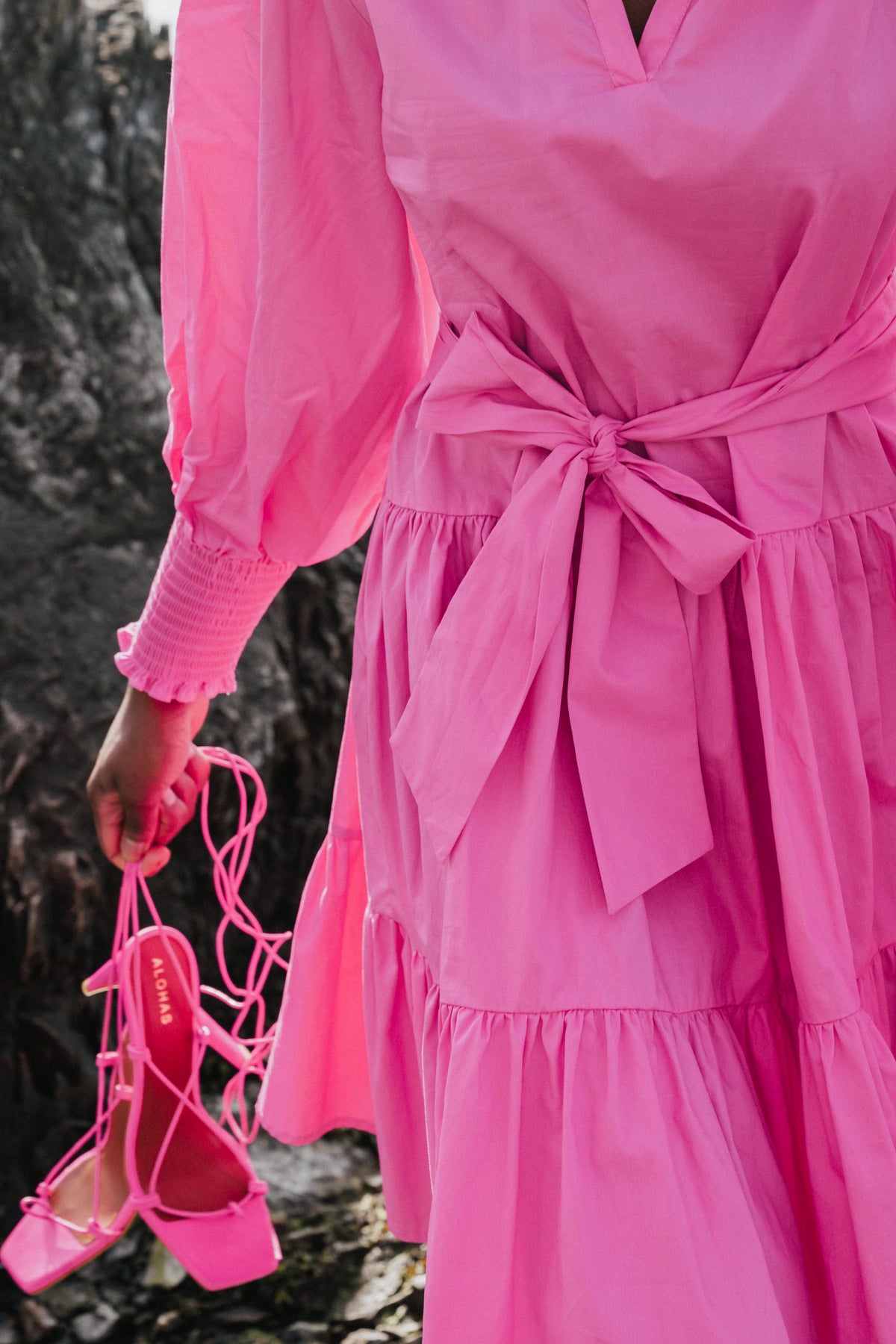 Delphine Poplin Dress - Pink