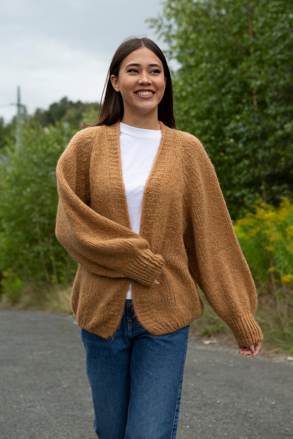 Fora Knit Cardigan - Camel