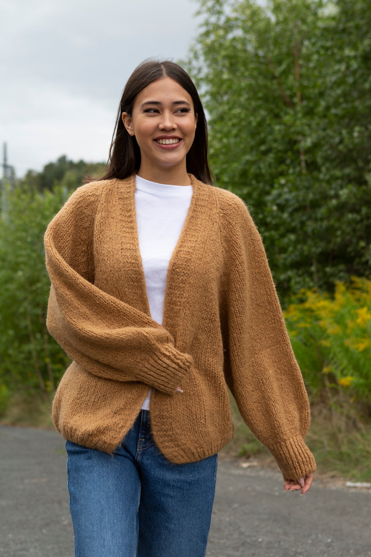 Fora Knit Cardigan - Camel