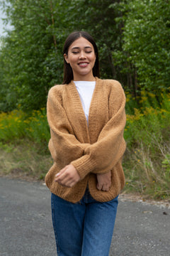 Fora Knit Cardigan - Camel