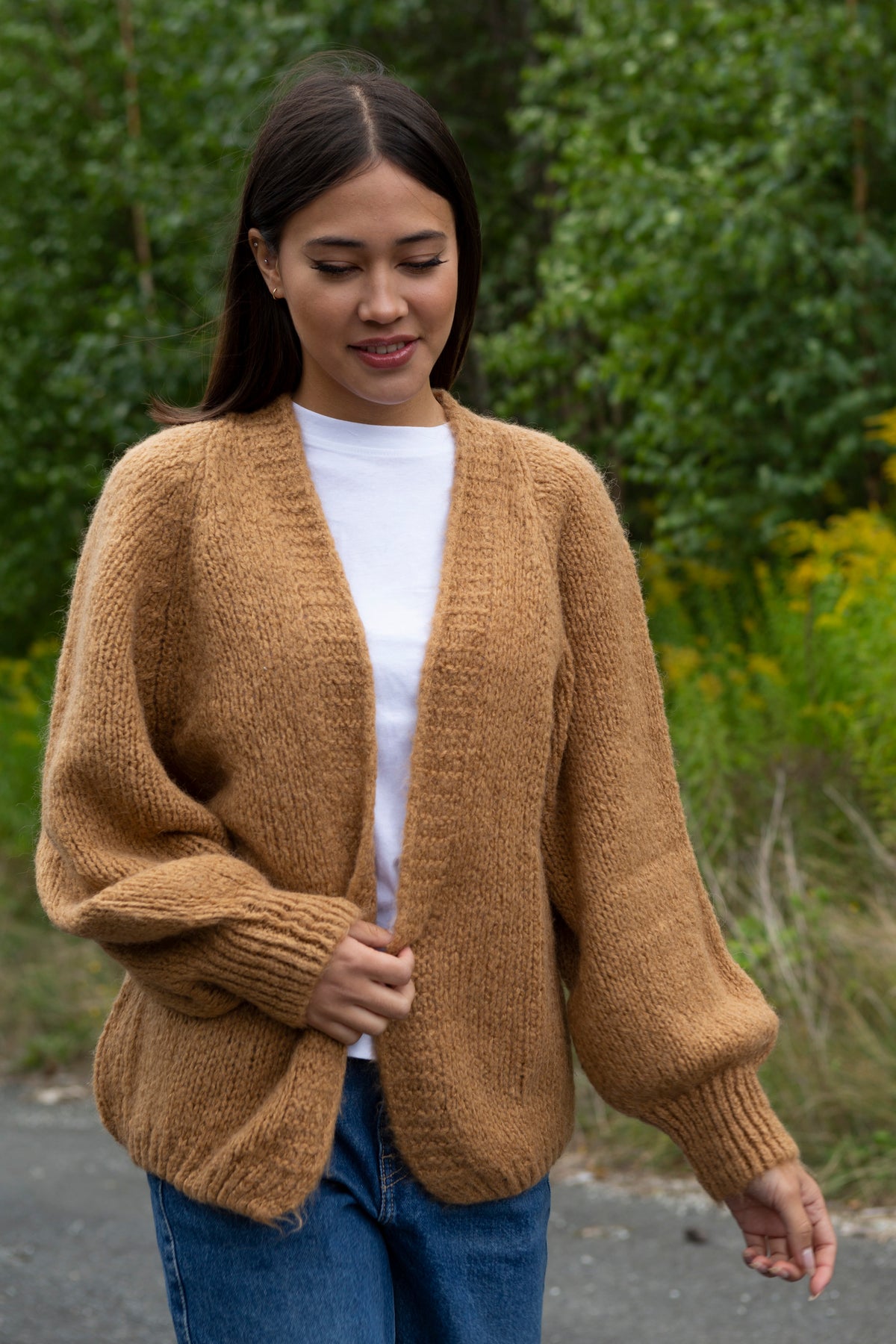 Fora Knit Cardigan - Camel