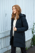 Mellow Puffy Dunparkas - Skyggesort