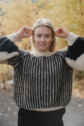 Liana Knit Sweater - Cream/Black