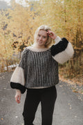 Liana Knit Sweater - Cream/Black