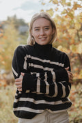 TenleyIW Turtleneck Pullover - Grey/Sandstone
