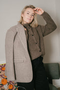 Gaby Twill Blazer - Sand Melange