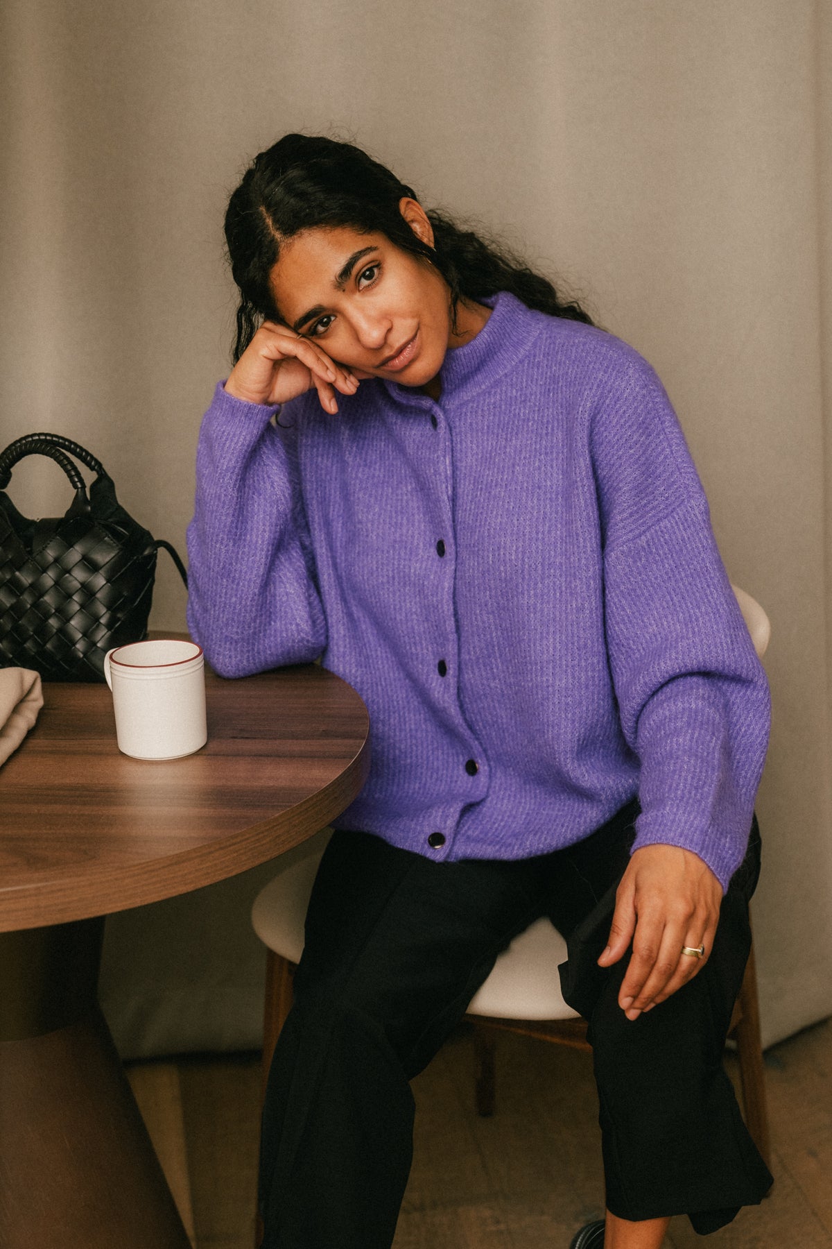 AlphaGZ Short Cardigan - Purple Opulence Melange