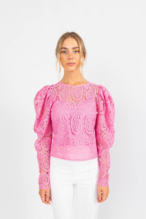 Kelis Lace Blouse - Pink