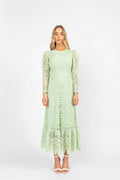 Kelis Lace Dress - Faded Green