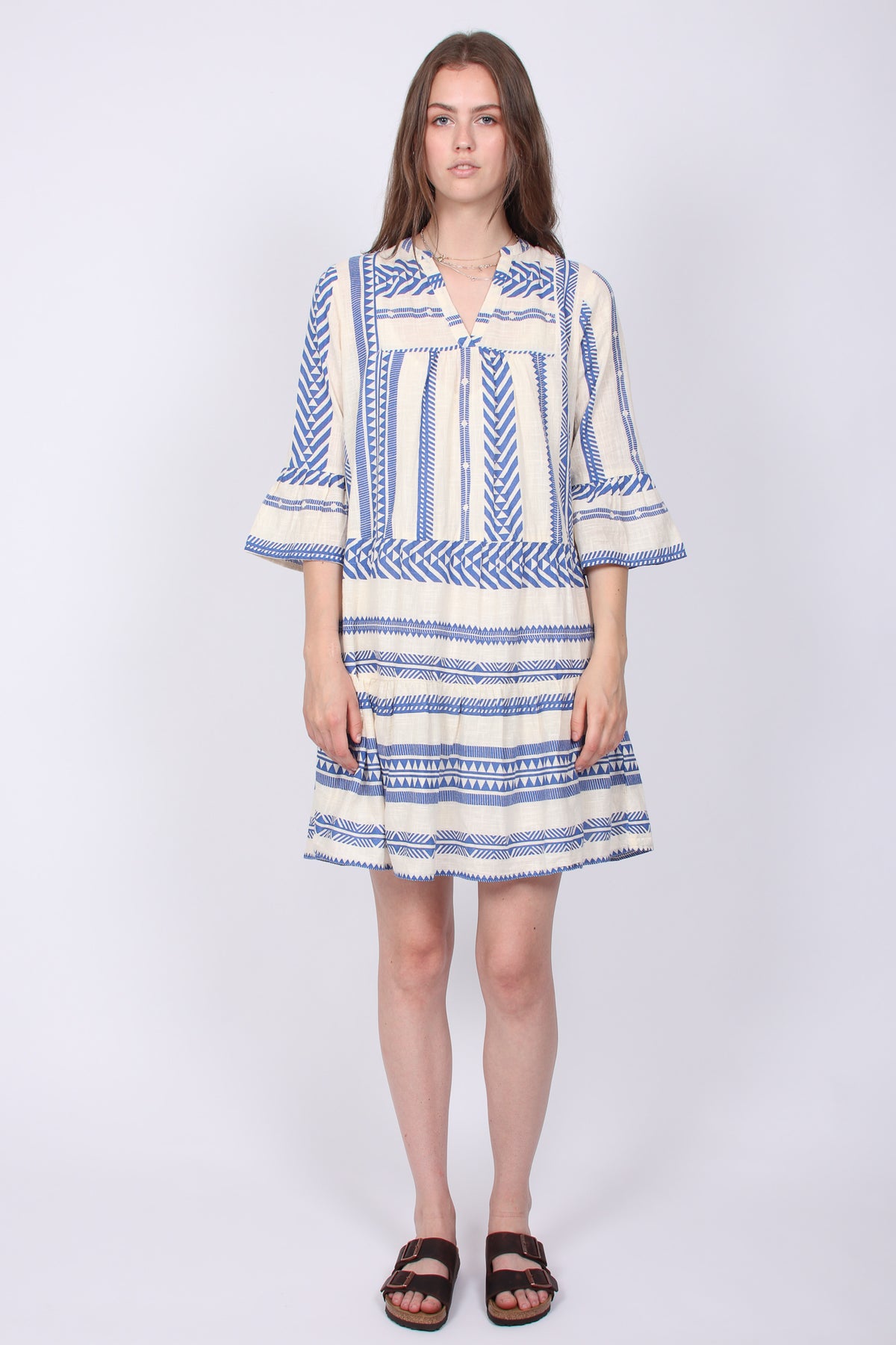 Gunvor Aztec Dress - Blue - Neo Noir - Kjoler - VILLOID.no