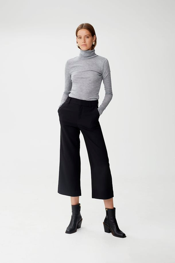WilmaGZ Rollneck - L Grey Melange - Gestuz - Gensere - VILLOID.no