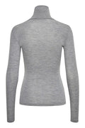 WilmaGZ Rollneck - L Grey Melange - Gestuz - Gensere - VILLOID.no