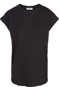 Alva Plain Tee - Black - Moss Copenhagen - T-skjorter & Topper - VILLOID.no