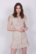 Hana Linen Skirt - Beige - Ella & il - Skjørt - VILLOID.no
