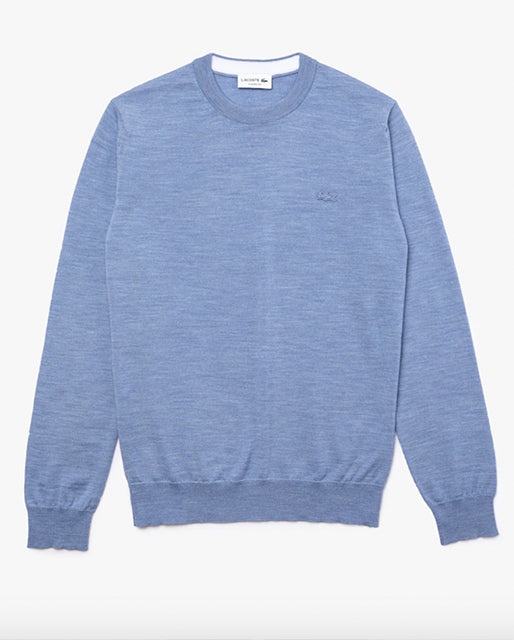 Lacoste Crew Neck Merino Sweater - Ipomee Chine