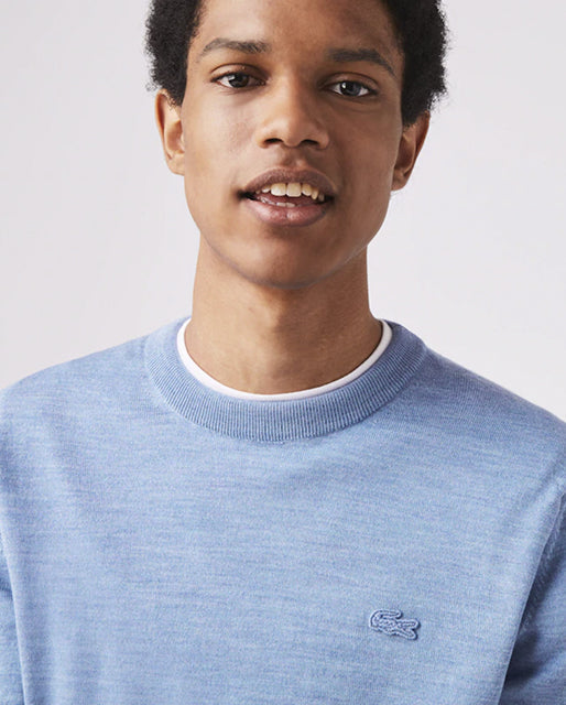 Lacoste Crew Neck Merino Sweater - Ipomee Chine