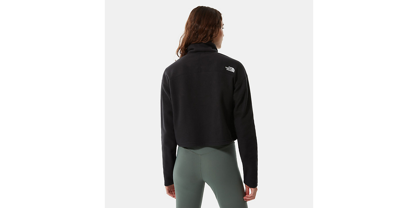 W 100 Glacier Cropped 1/4 Zip - Tnf Black