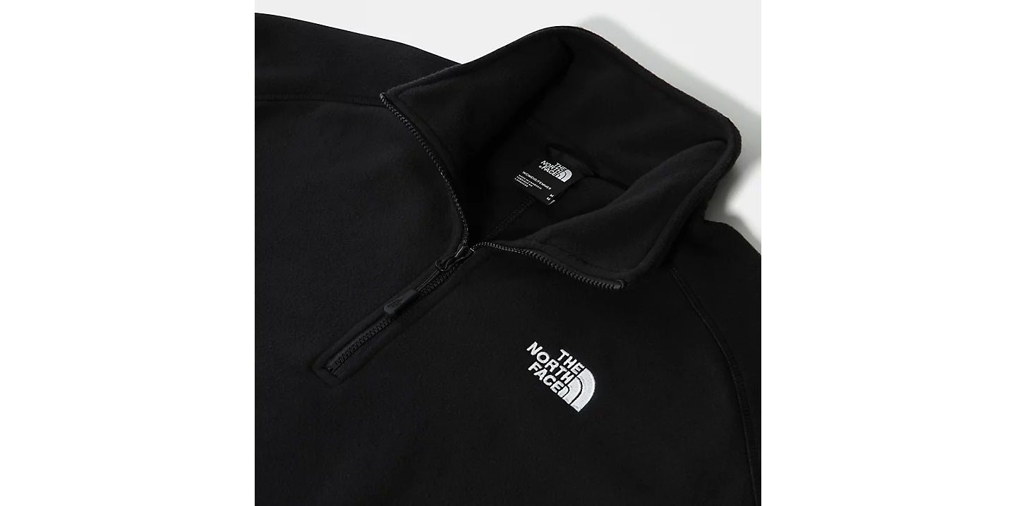 W 100 Glacier Cropped 1/4 Zip - Tnf Black