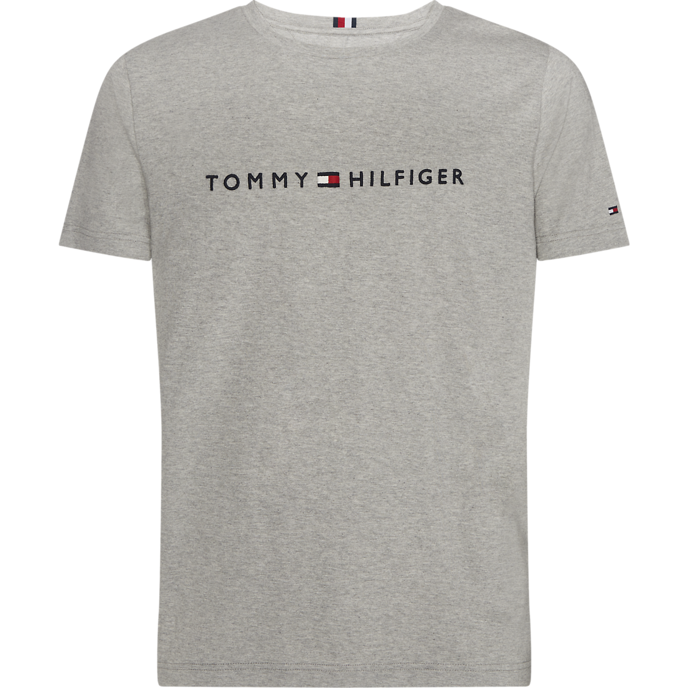 Core Tommy Logo Tee - Cloud HTR