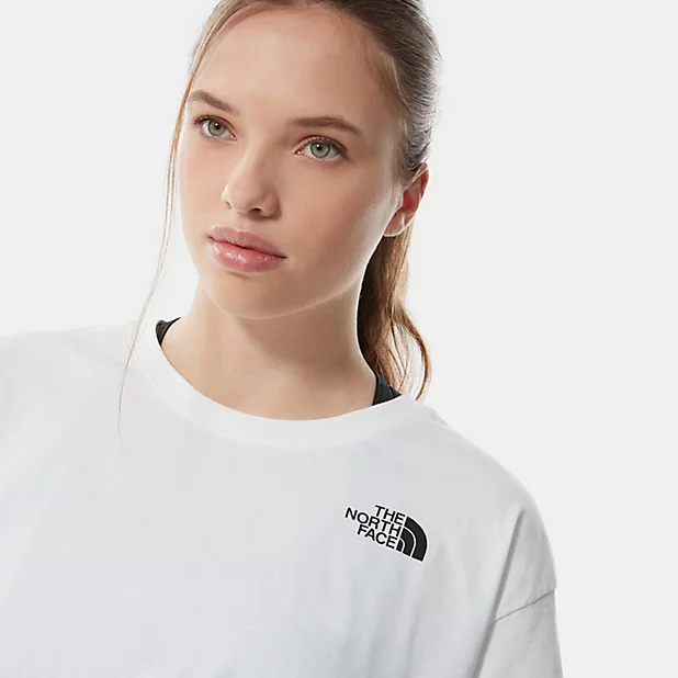 W Cropped Simple Dome Tee - Tnf White
