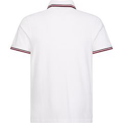Core Tommy Tipped Slim Polo - White