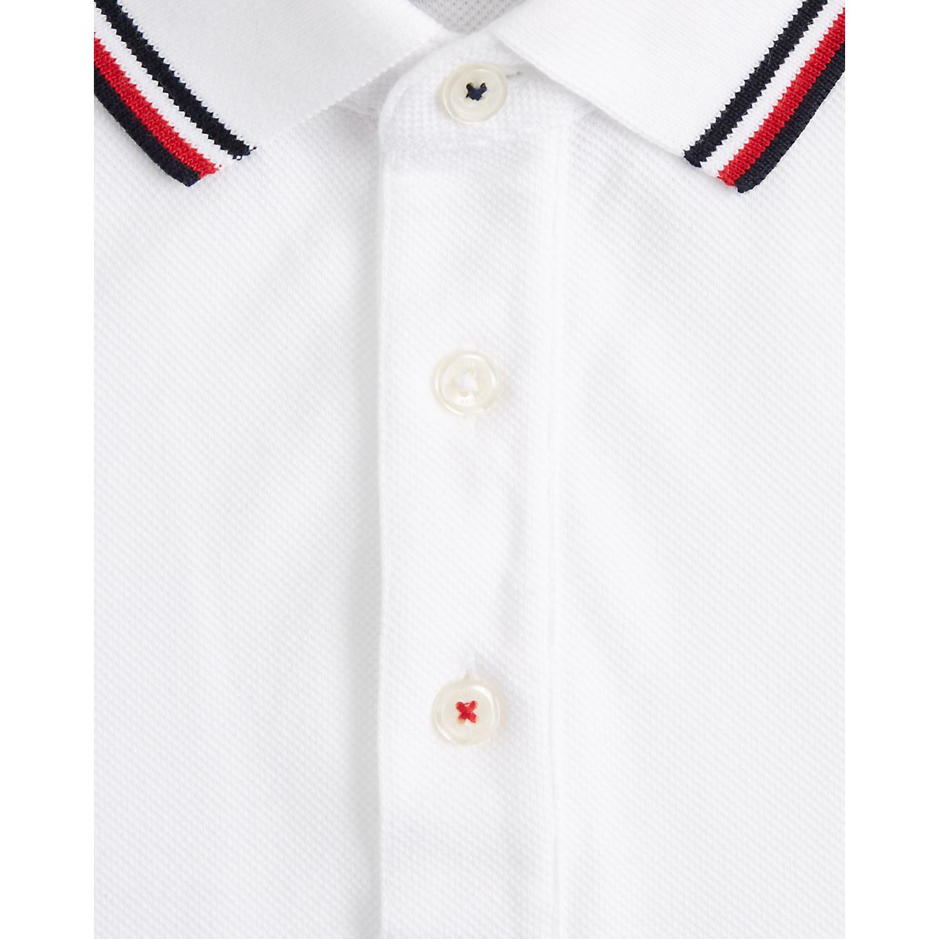 Core Tommy Tipped Slim Polo - White