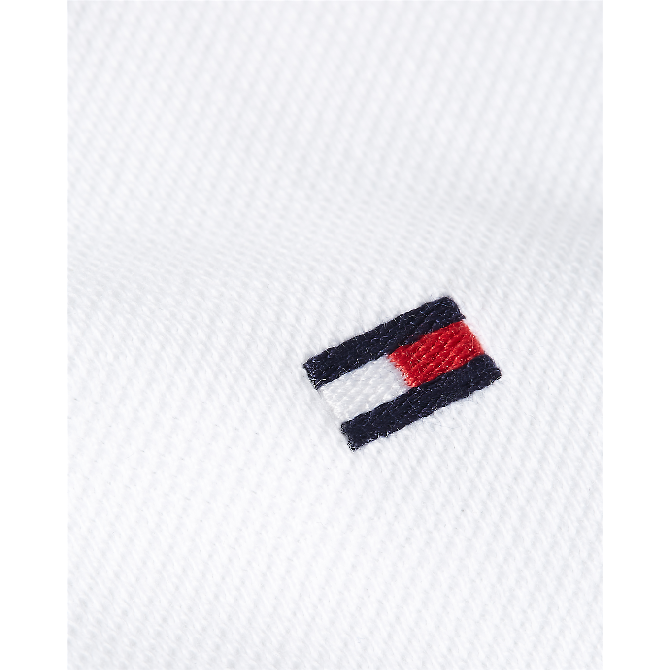 Core Tommy Tipped Slim Polo - White