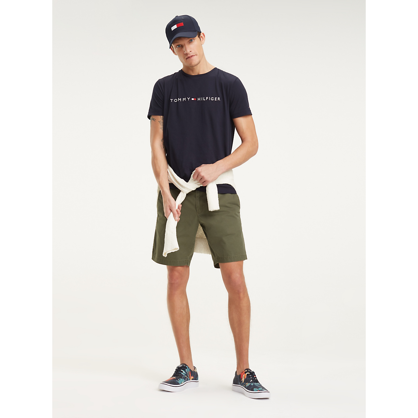 Core Tommy Logo Tee - Sky Captain