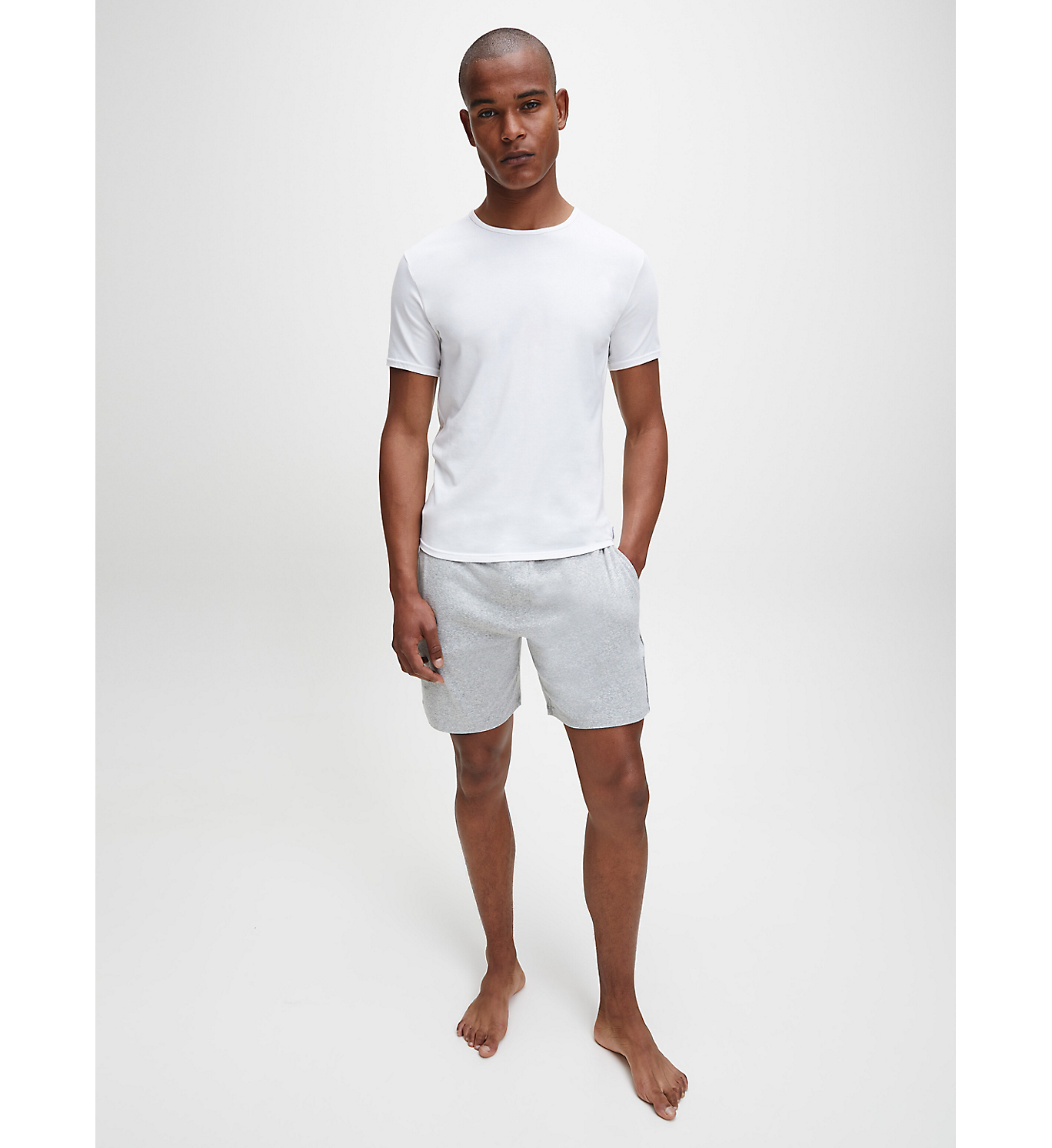 2P S/S Crew Neck - White