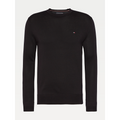 Core Cotton Silk C Neck - Flag Black