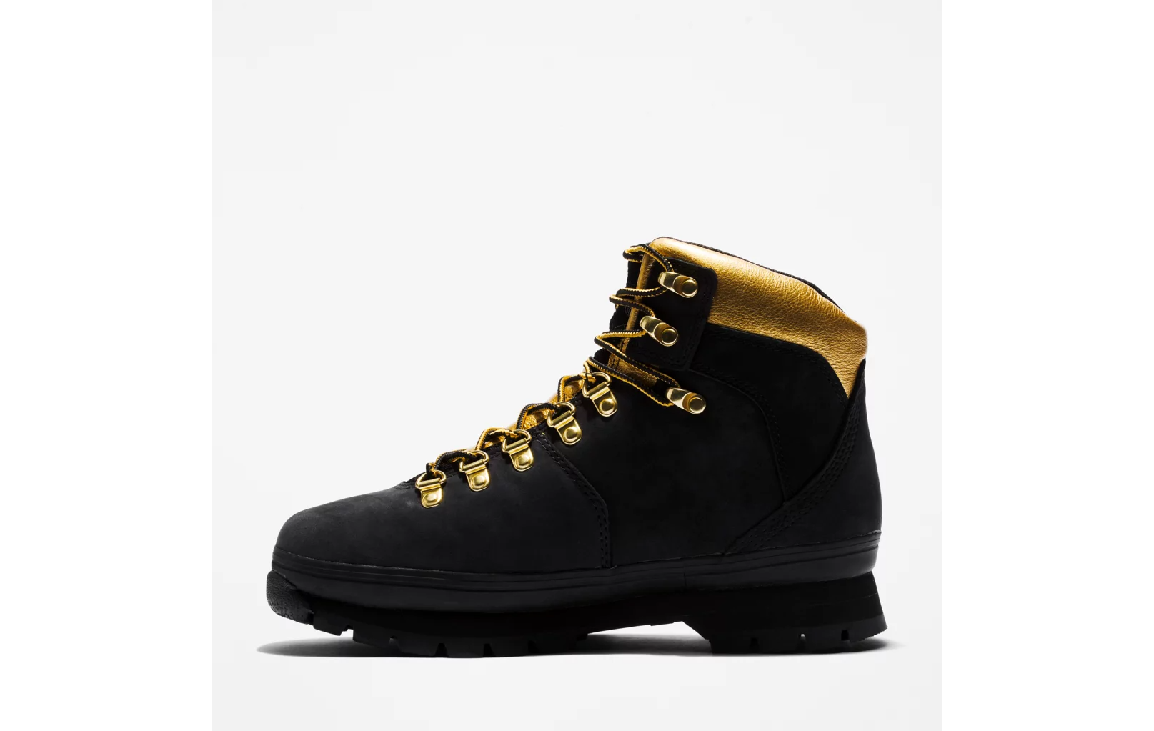 Euro Hiker - Black Nubuck With Gold