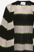 Vera Knit Cardigan - Black/Lavender/Cream
