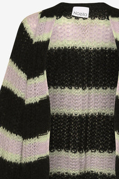 Vera Knit Cardigan - Black/Lavender/Cream