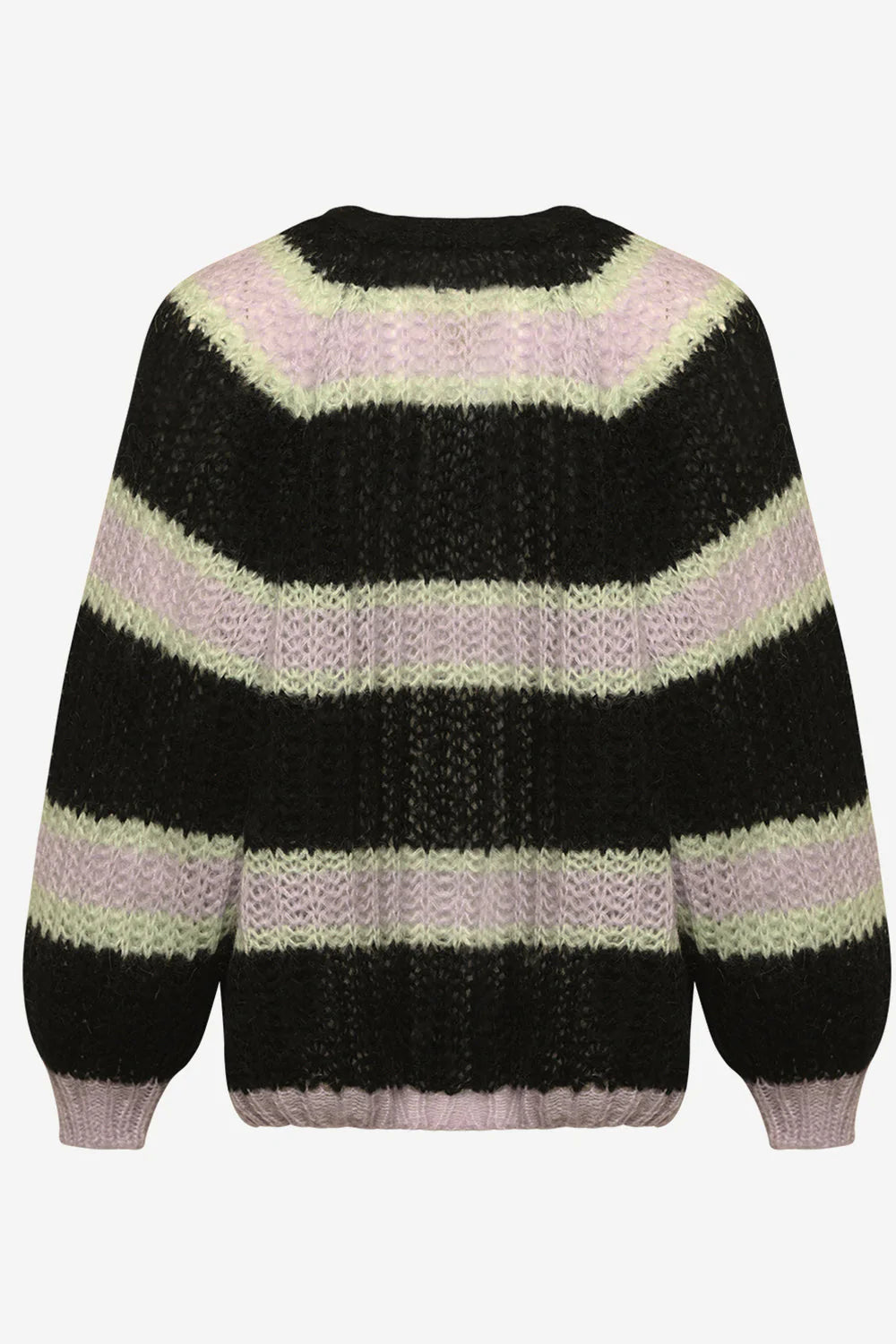 Vera Knit Cardigan - Black/Lavender/Cream