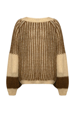 Liana Knit Sweater - Beige/Brown