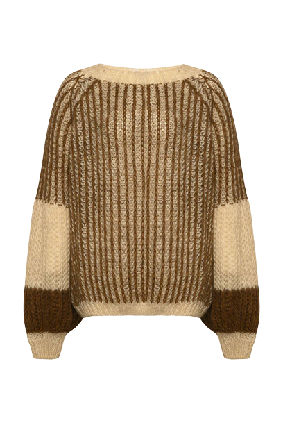Liana Knit Sweater - Beige/Brown