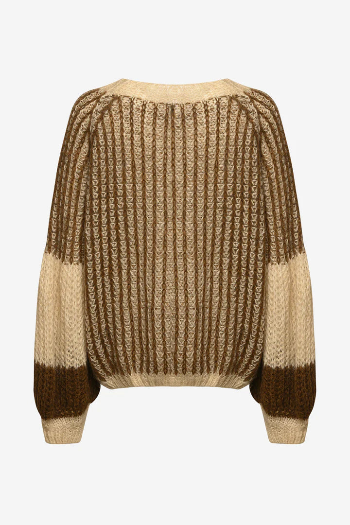 Liana Knit Sweater - Beige/Brown